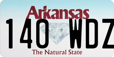AR license plate 140WDZ
