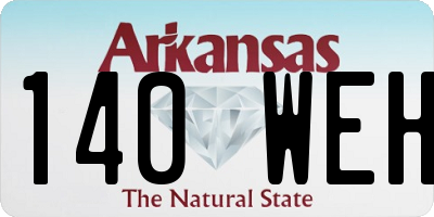 AR license plate 140WEH