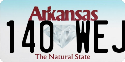 AR license plate 140WEJ