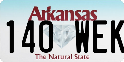 AR license plate 140WEK