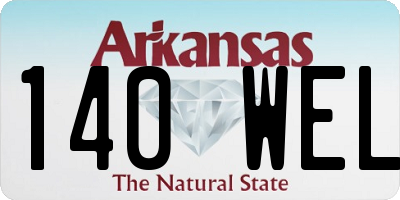 AR license plate 140WEL