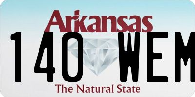 AR license plate 140WEM
