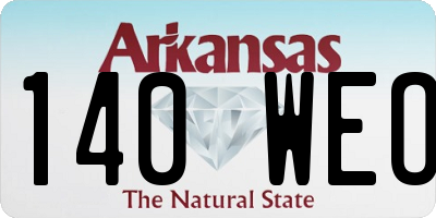 AR license plate 140WEO