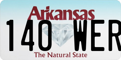 AR license plate 140WER