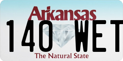 AR license plate 140WET