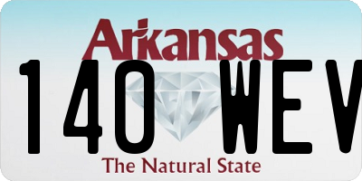 AR license plate 140WEV