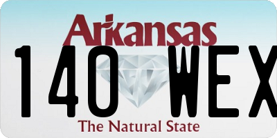 AR license plate 140WEX