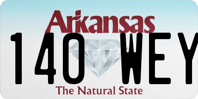 AR license plate 140WEY
