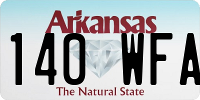 AR license plate 140WFA