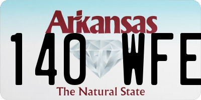 AR license plate 140WFE