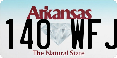 AR license plate 140WFJ