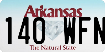 AR license plate 140WFN