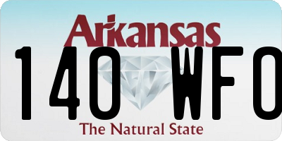 AR license plate 140WFO