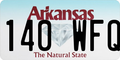 AR license plate 140WFQ