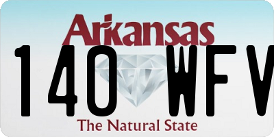 AR license plate 140WFV