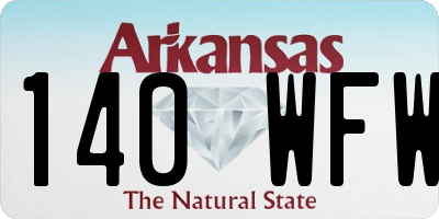 AR license plate 140WFW