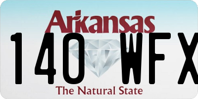 AR license plate 140WFX