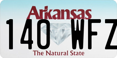 AR license plate 140WFZ