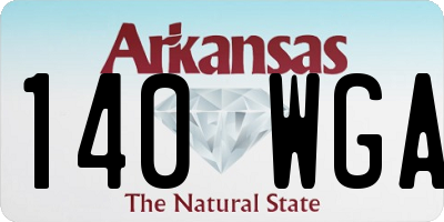 AR license plate 140WGA