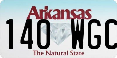 AR license plate 140WGC