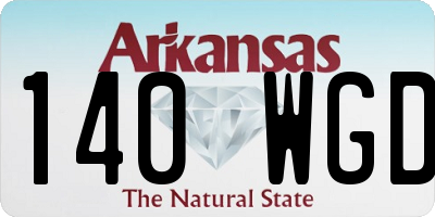 AR license plate 140WGD