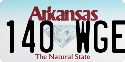 AR license plate 140WGE