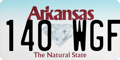 AR license plate 140WGF