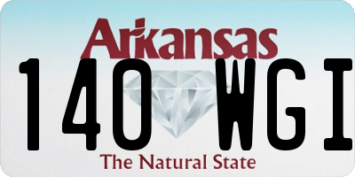 AR license plate 140WGI