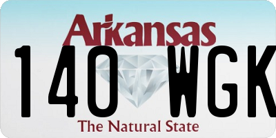 AR license plate 140WGK