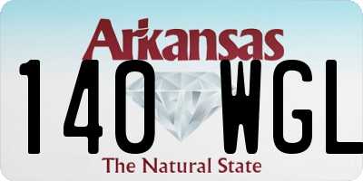 AR license plate 140WGL