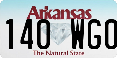 AR license plate 140WGO