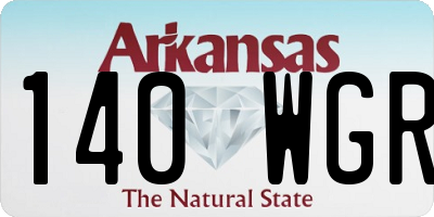 AR license plate 140WGR