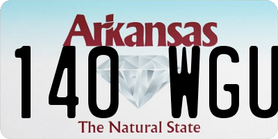 AR license plate 140WGU