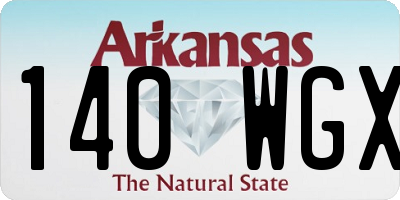 AR license plate 140WGX
