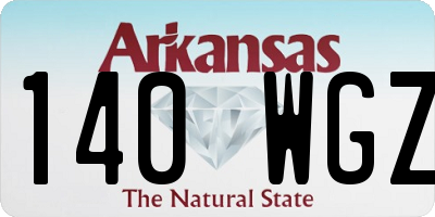 AR license plate 140WGZ