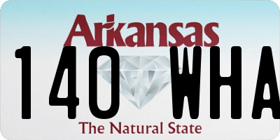 AR license plate 140WHA