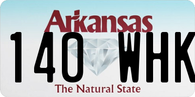 AR license plate 140WHK