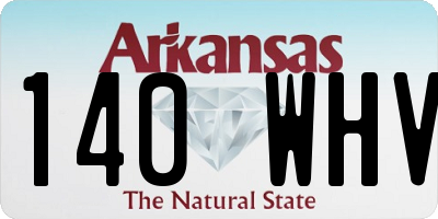AR license plate 140WHV