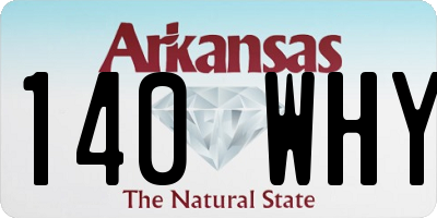 AR license plate 140WHY