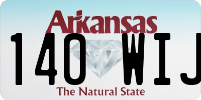AR license plate 140WIJ