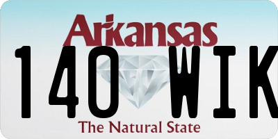 AR license plate 140WIK