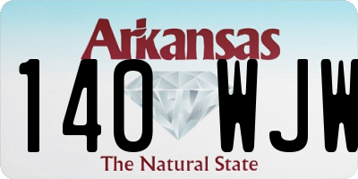AR license plate 140WJW