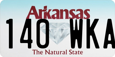 AR license plate 140WKA