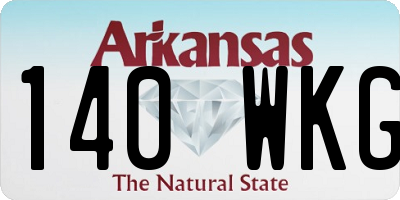 AR license plate 140WKG