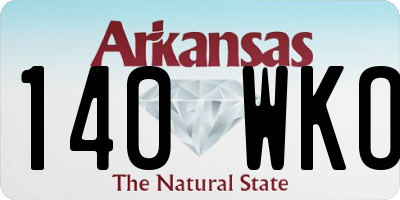 AR license plate 140WKO
