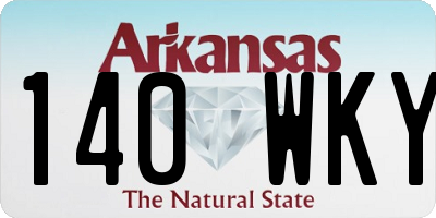 AR license plate 140WKY