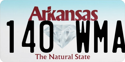 AR license plate 140WMA