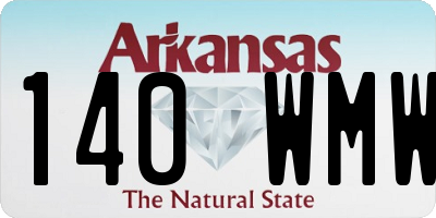 AR license plate 140WMW