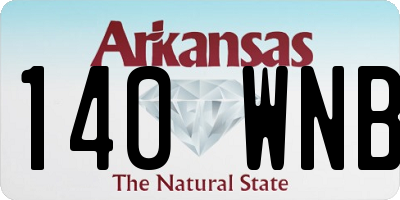 AR license plate 140WNB