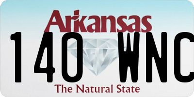 AR license plate 140WNC